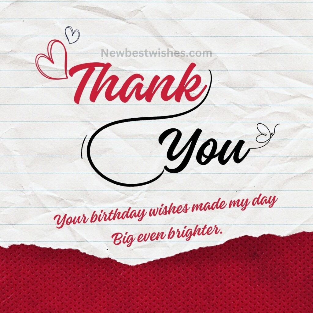 Short Thank You Message For Birthday Wishes 2024