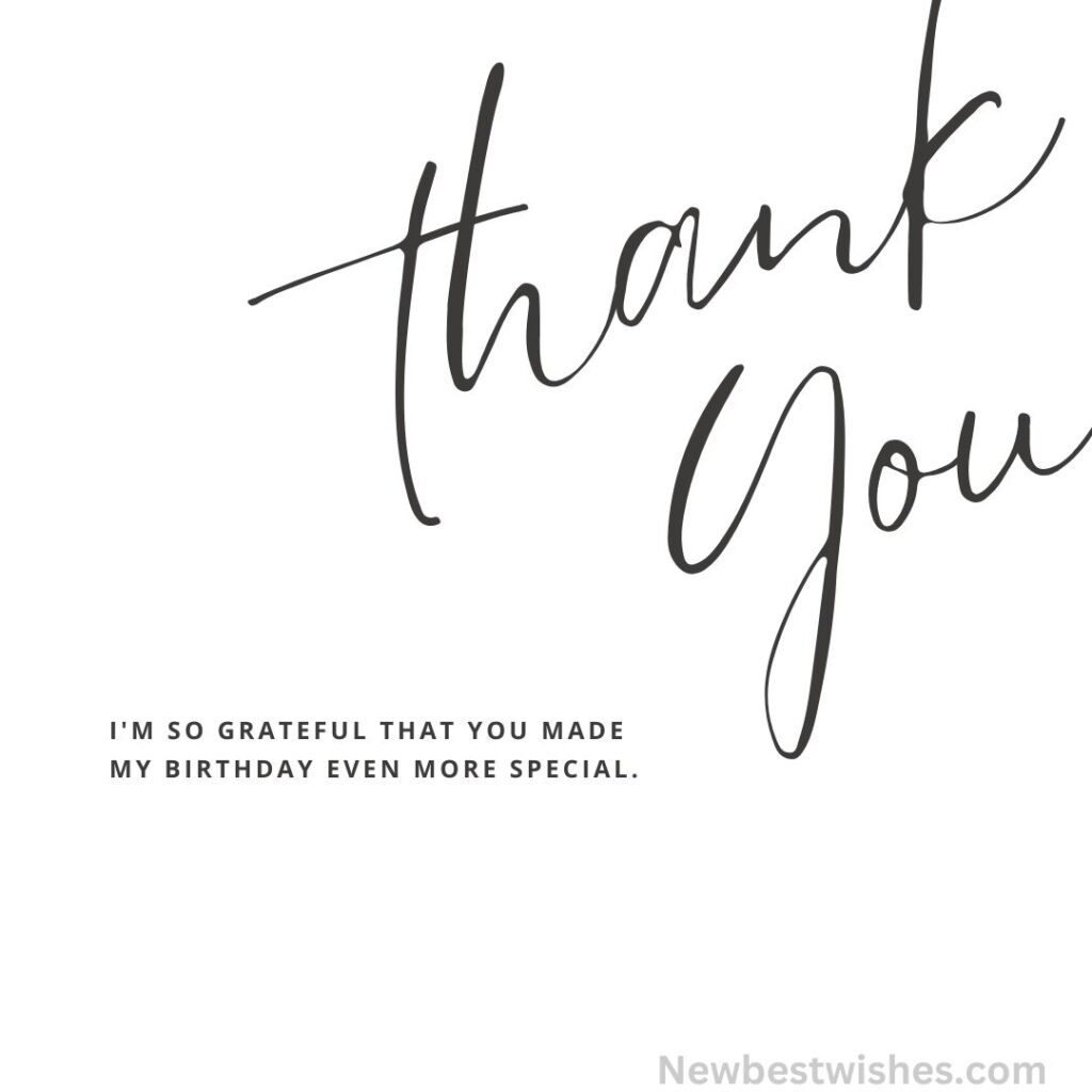 Short Thank You Message For Birthday Wishes images