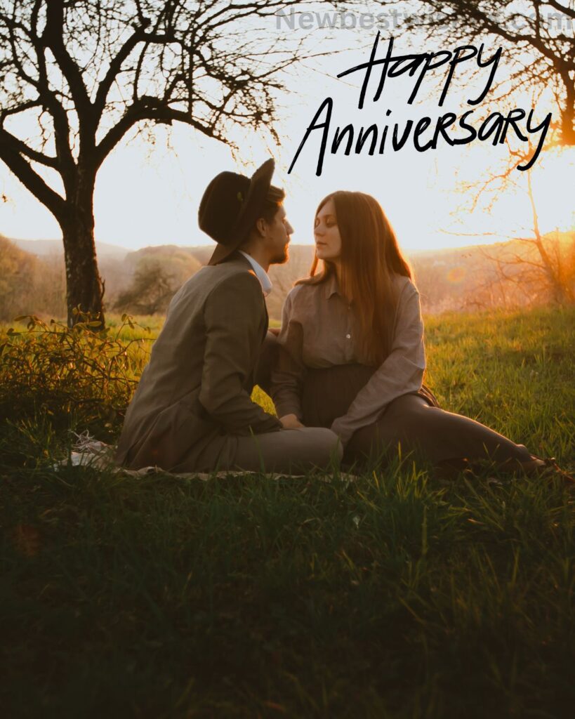 Happy Wedding anniversary Images with greenery 